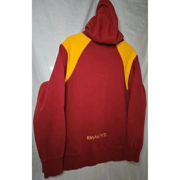 Iowa State Cyclones Nike Team Authentic Hoodie SweatShirt, Sz XL, Maroon/Yellow - Picture 6 of 10